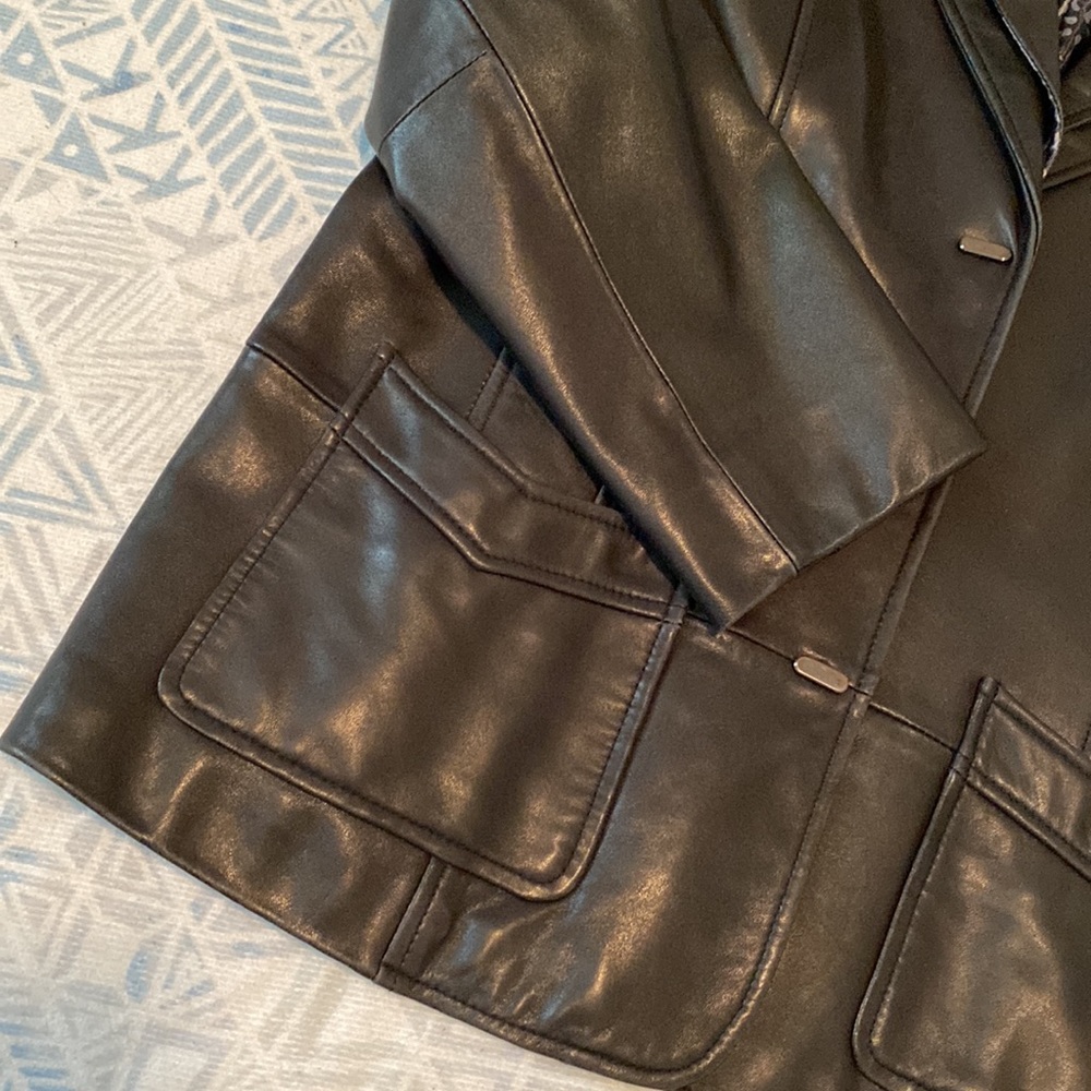 Bernardo Black Leather Jacket - image 5